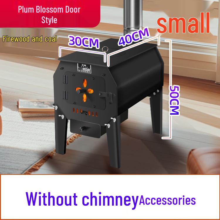 

Двухцелевая дровяно-угольная печь для зимы, для использования в помещении и на улице