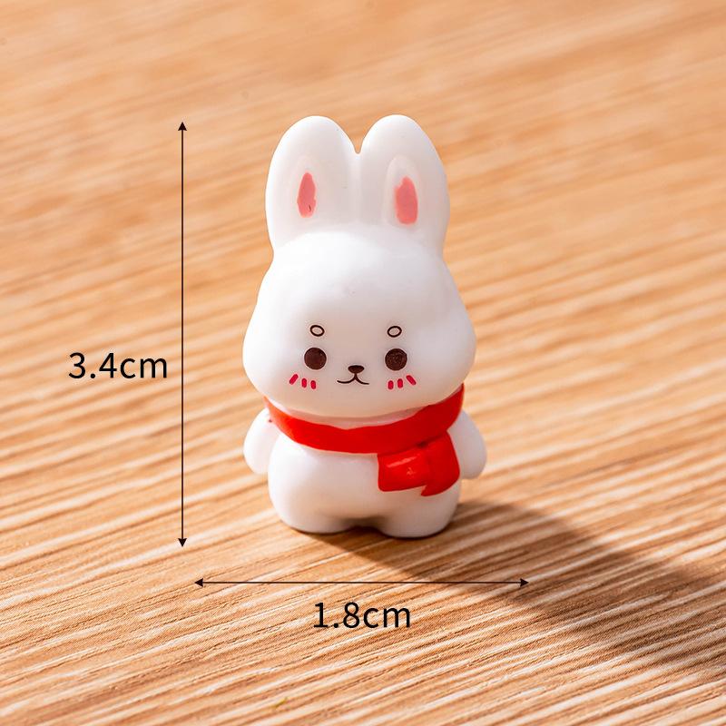 

Мини-мультяшный кролик, украшение, милый рождественский снеговик, микропейзаж, кукольный домик, модель автомобиля, интерьер, украшение для домашнего рабочего стола