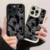 JT95 Black&White Leopard for iPhone 17 16 15 14 Pro Max Samsung S26 S25 S24 Ultra A17 A16 A07 A56 A06 Xiaomi 15T Redmi 14C 15c Note 14 Soft TPU Case
