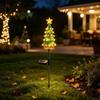 Waterproof Solar Christmas Tree Lights Weatherproof Waterproof Garden Lights  Garden
