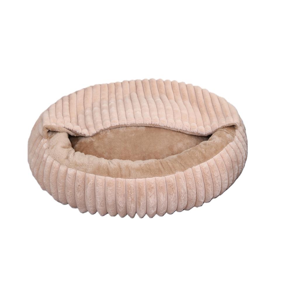 Dog Bed with a Blanket for Indoor Dogs Cats Washable Round Cat Bed Cave Soft Fluffy Pet Bed for Kitty and Small Medium Dogs