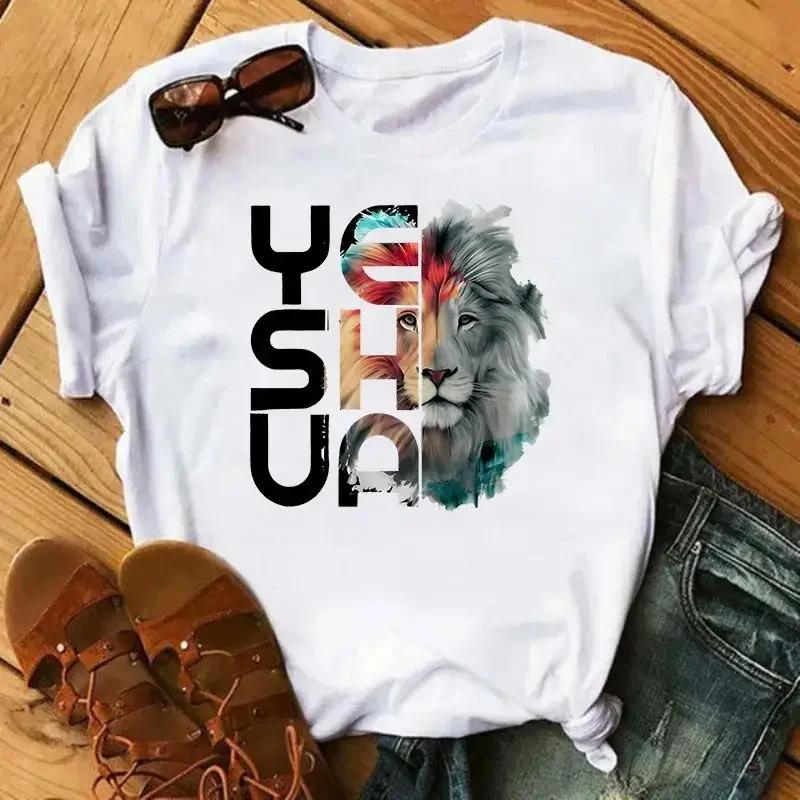 

Футболка с принтом Faith Letter, женская, с коротким рукавом, с круглым вырезом, модная, повседневная, спортивная, базовая одежда, летние женские футболки с графикой M