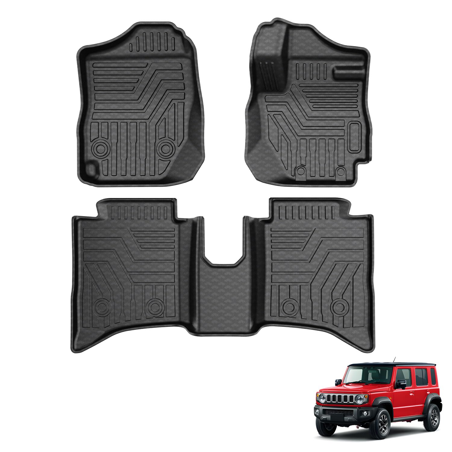 

Cartist 3D Floor Mats for Jimny Nomad JC74 Automatic JIMNY NOMADE JC74W Wagon 2025 Present and TPE Material Custom Easy Protective Car Set for and