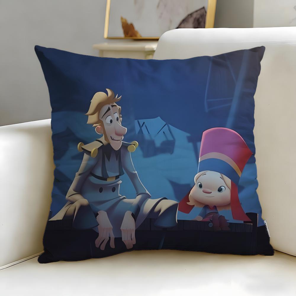 classic animated movie Klaus Cushion Cover Soft EasyWash Pillow Case Versatile for Couch Bed Travel and Office