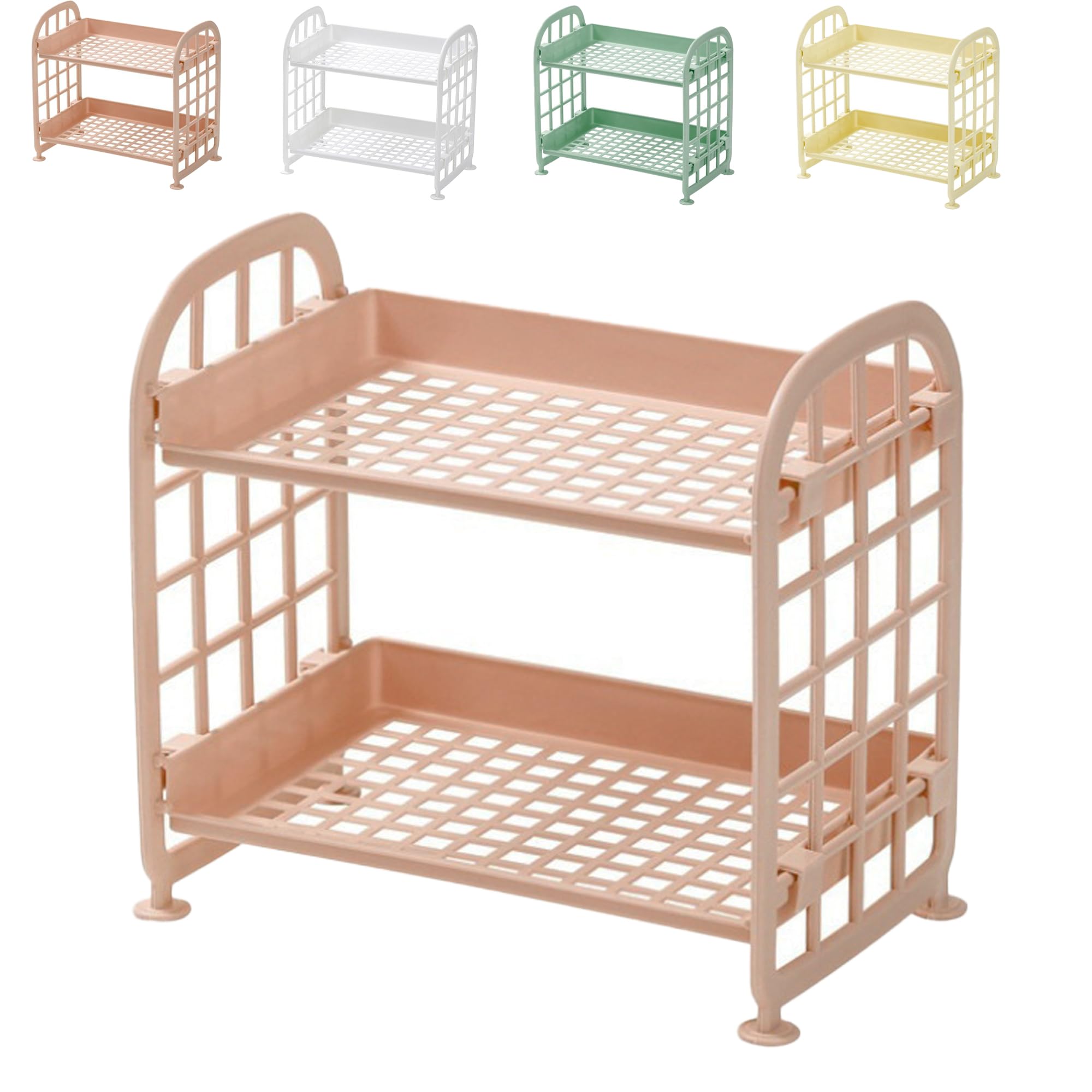 

DEARING Desktop New Mini Small Item Multifunctional Desktop Small Item Desktop Cosmetic Easy Suitable for Office Supplies Rack, 2-Tier [2025 Model] рожевий