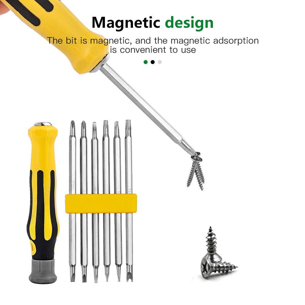 Magnetic Disassemble Tools Insulated Combination Kit Batch Head Screwdriver Set Plum Triangle Bit