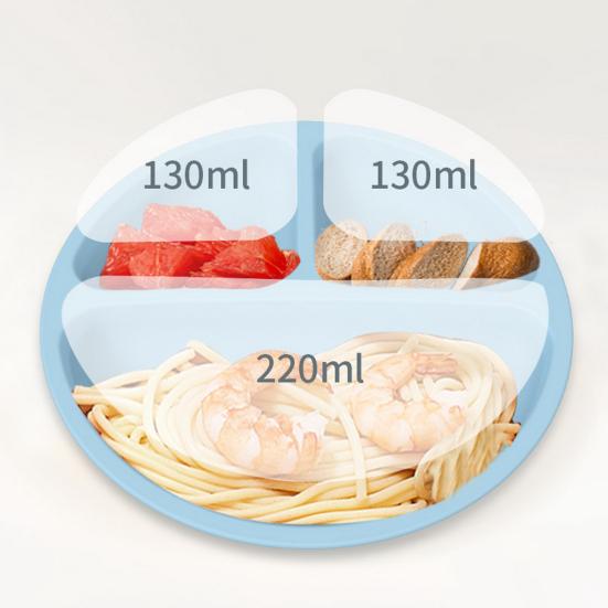 Yousheng Baby Cutlery Grid Partitions Food Grade Soft High Temperature Resistant Silicone Suction Cup Baby Cutlery Bowl Dining Accessories