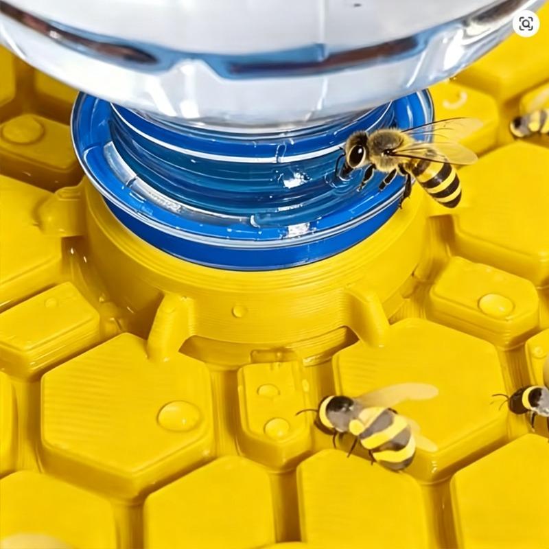 2/1pcs Bee Water Feeder with Perch Safe Honeybee Drinking Station for Garden Patio Beekeeping Supplies Small-Hole Honeycomb Tray