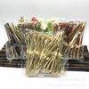 50Pcs Disposable Bamboo Scissor‑Shape Fruit Picks, Cute Creative Art Flower Skewers for Sandwich Cocktail Dessert Party Food Decoration