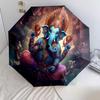 1PC elephant theme Umbrella Portable Folding Umbrella Iron Frame Hole Bone Structure Outdoor Home Umbrella A20