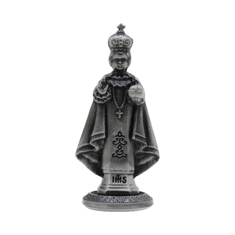 62KD Metal Maria Figurine Vintage Antique Christian Religious Figure Statue Ornament