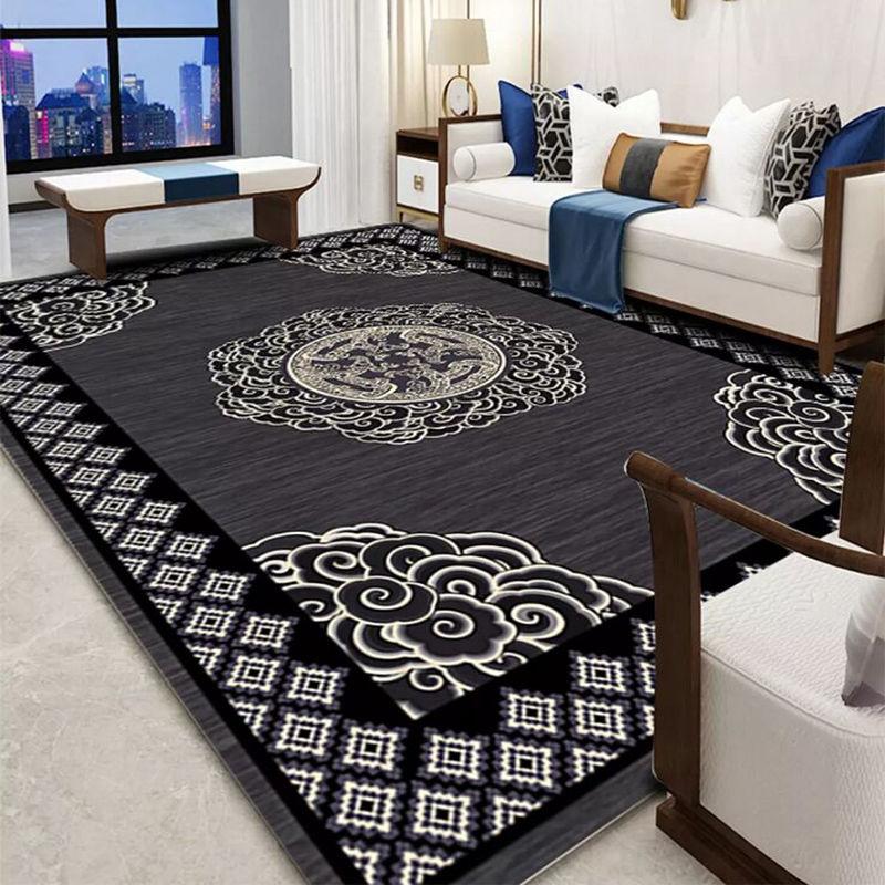 New Chinese Carpet Living Room Chinese Style Household Anti-Skid Bedroom Bedside Study Floor Mat Tea Table Blanket
