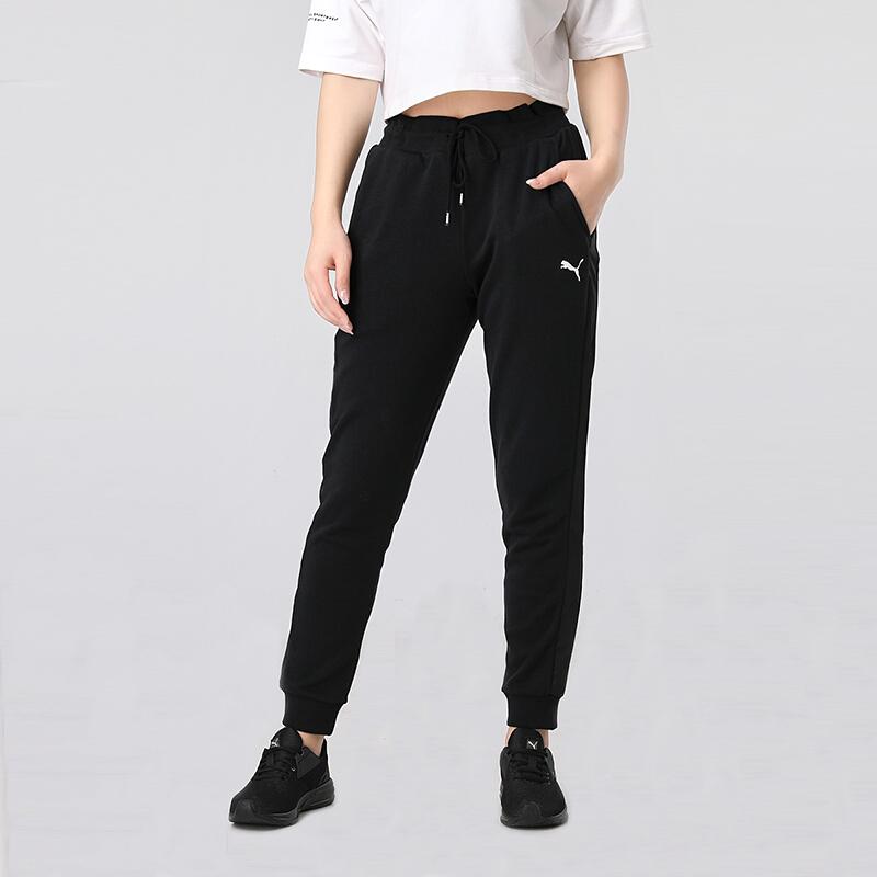 Puma Style Cat Drawstring Casual Sports Knit Pants Women Bottoms Black 587165-01