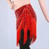 Getrays Sequin Tassel Ballroom Dance Shiny Hip Scarf Music Practice Wear Women's Skirt, Costume, Skirt, Sparkly, Modern, Latin, Tango, Samba,