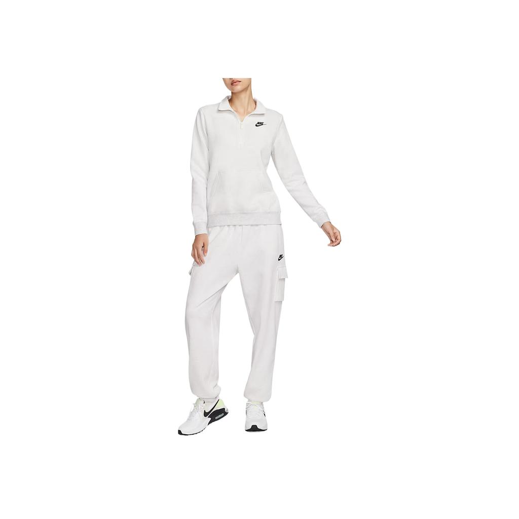 Nike Sportswear Club Versatile Comfortable Fashion Solid Color Hoodie Women hoodies White DQ5839-051