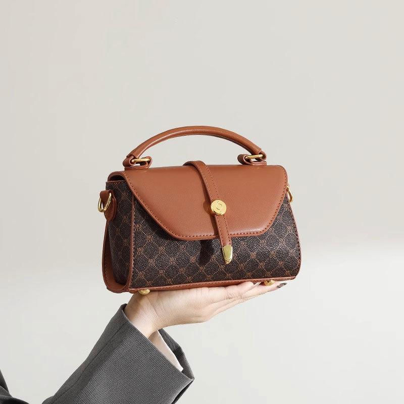 European and American Retro Bags, Trendy Handbags, Women's Crossbody Bags, Autumn and Winter Printed Women's Bags, Light Luxury