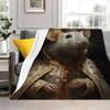 Vintage court-style cute pet Flannel printed blanket suitable for all seasons suitable for living room office sofa and travel
