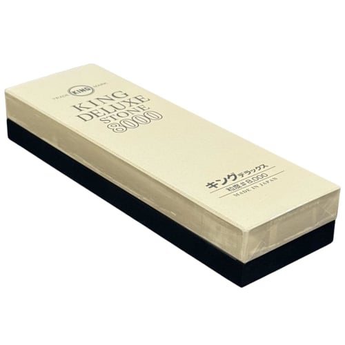 [Includes Nagura Whetstone] King Deluxe No. 8000 (for final finishing) with removable stand, 207x66x20, Grit: #8000
