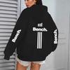 Mens Oversized Zip-Up Hoodie Sweatshirt Casual Winter Pullover With Letter Print Pocket