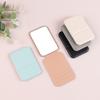 Foldable Mini Makeup Mirror Portable PU Leather Student Dormitory Desktop Standing Cosmetic Mirror