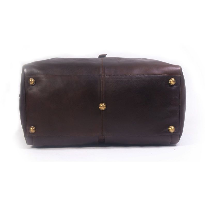 Full Grain Leather Weekender Bag: Carry-on Duffle, Custom Monogram