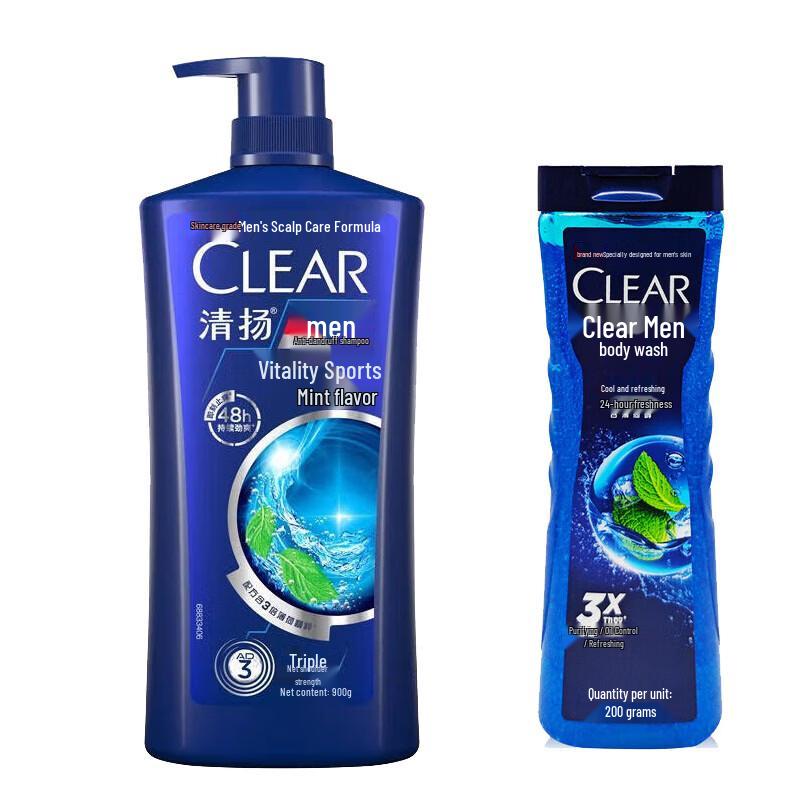 

Clear Men Sport Mint Anti-Dandruff Shampoo & Body Wash Set