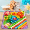 Pet Sniffing Mat Slow Feeder Interactive Puzzle Toy Cats Dogs Rabbits Stress Relief Mental Stimulation Indoor Enrichment