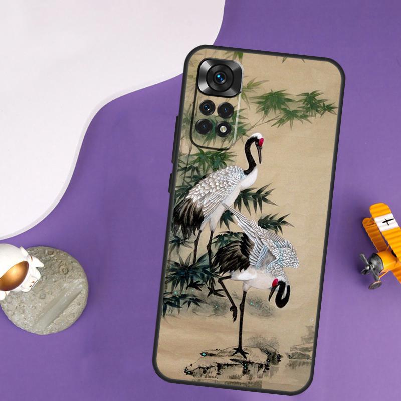 

Red-crowned Crane Bird Case For Xiaomi Redmi Note 14 13 Pro 12 9 10 11 Pro 10S 11S 12S Redmi 14C 13C 10C 12C Cover Redmi Note 14 Pro 5G