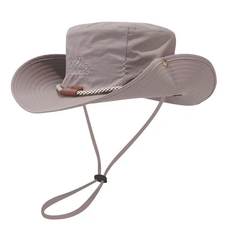 Summer new outdoor camping versatile fashion visor female Mori drawstring sun protection fishing mountaineering sun hat male