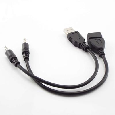 20cm Aux Audio Converter 3.5mm Male Cable To USB Female Male Connector Usb Car Audio Cable OTG Car 3.5mm Adapter Wire Cord