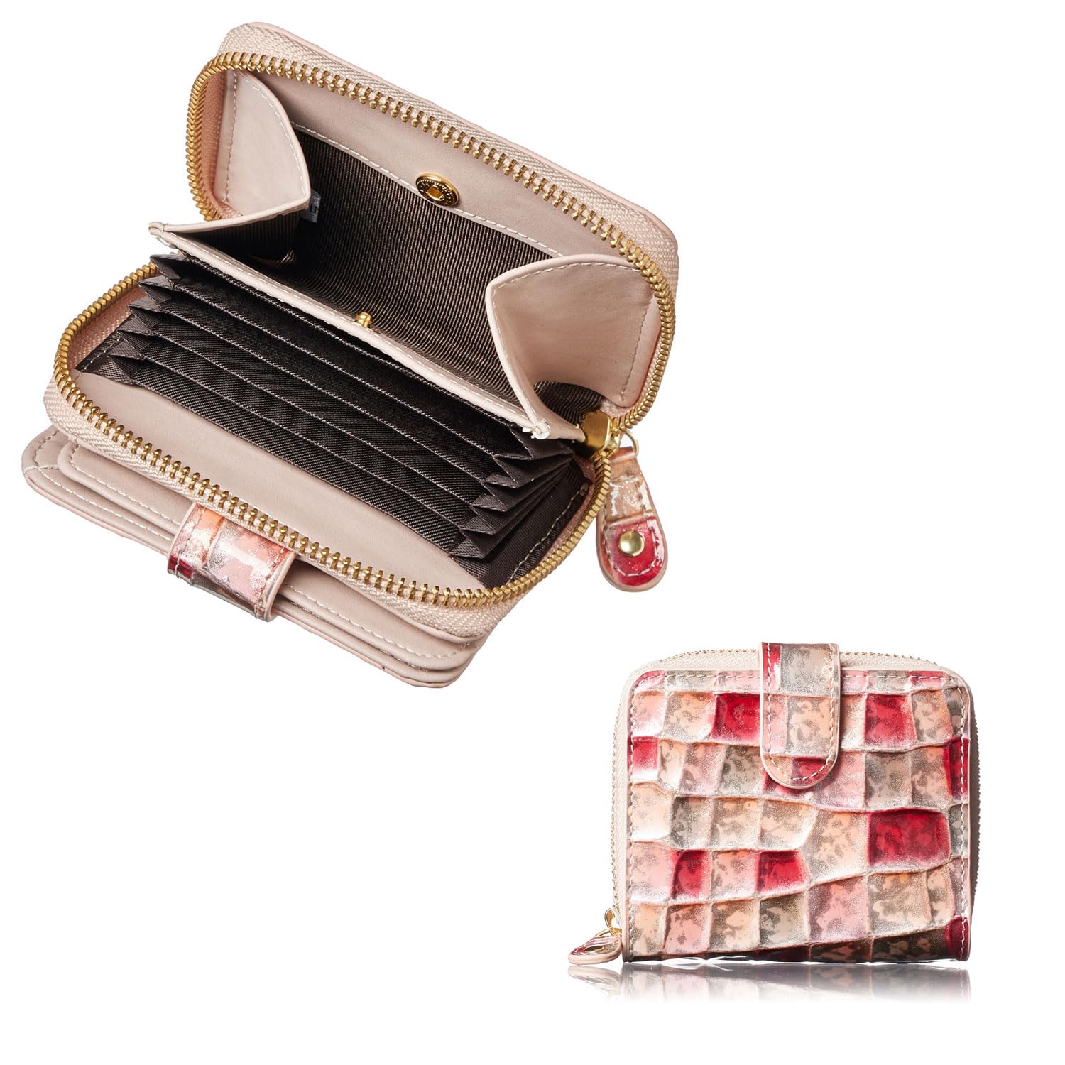 

Итальянская коровья кожа ле муррине как мини, но внутри длинный, представлен в анан, удобное хранение для карт и молния, День в коробке [ФРАНК РОССИНИ] Выглядит