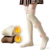 Candybay Fluffy Winter Socks Pile Instant Triple Warm and Cozy School Socks with Antibacterial and and Prevents Cold Set of 2 Dark Brown Light Women's