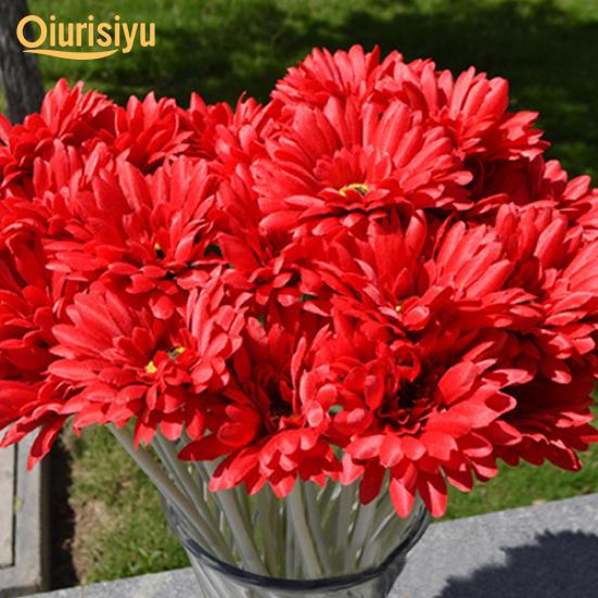 1 Pc Artificial Silk Gerbera Flower Wedding Party Bouquet Home Garden Decor Happy Living