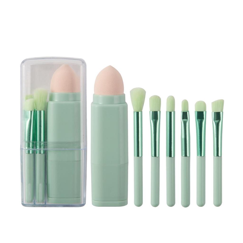 Set de 7 Mini Brochas de Maquillaje Portátiles Cangzhou para Viaje