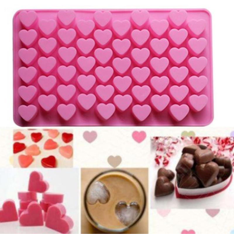 

DIY любовь в форме сердца шоколад 55 отверстий желе формы для выпечки силиконовые формы для торта конфеты мягкие