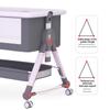 Bedside Bassinet for Baby Unisex Portable Travel Cribs with Wheels 3 in 1 Crib Foldable Height Adjustment Movable Bedside Swing