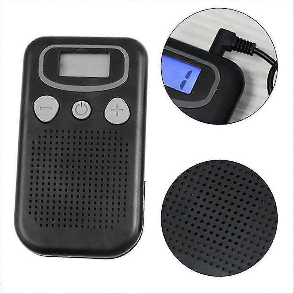 Amplificatore Vocale per Anziani Amplificatore Sonoro Tascabile con Ampio Schermo LCD