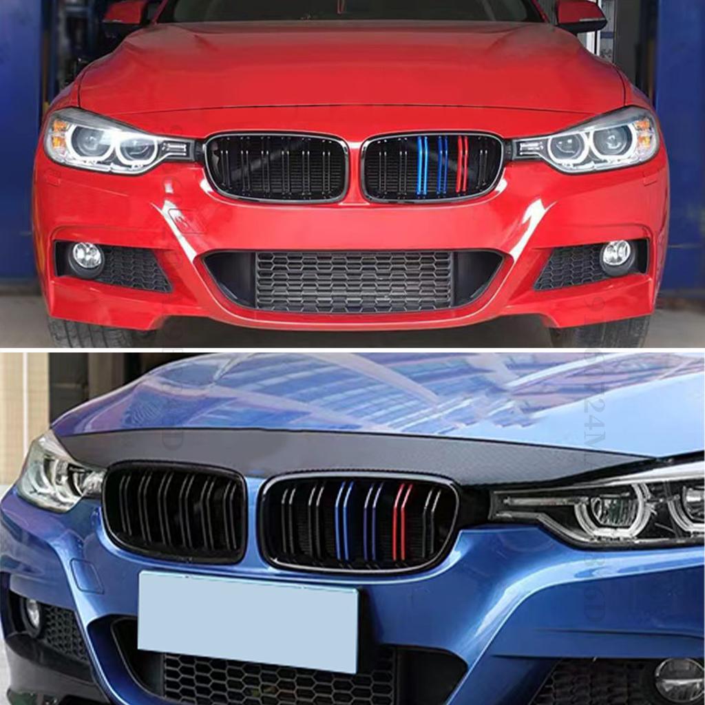 ZBIF1 Upgrade 2 Line Body Kit Front Bumper Kidney Grill Hood Inlet Grille For BMW 3 Series F30 F31 F35 2013-2018 325i 328i 320i Tuning