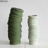 Minimalism Twisted Bandage Ceramic Vase Desk Decoration Floral Vases Porcelain Flowers Pots Flower Arrangement Modern Home Decor