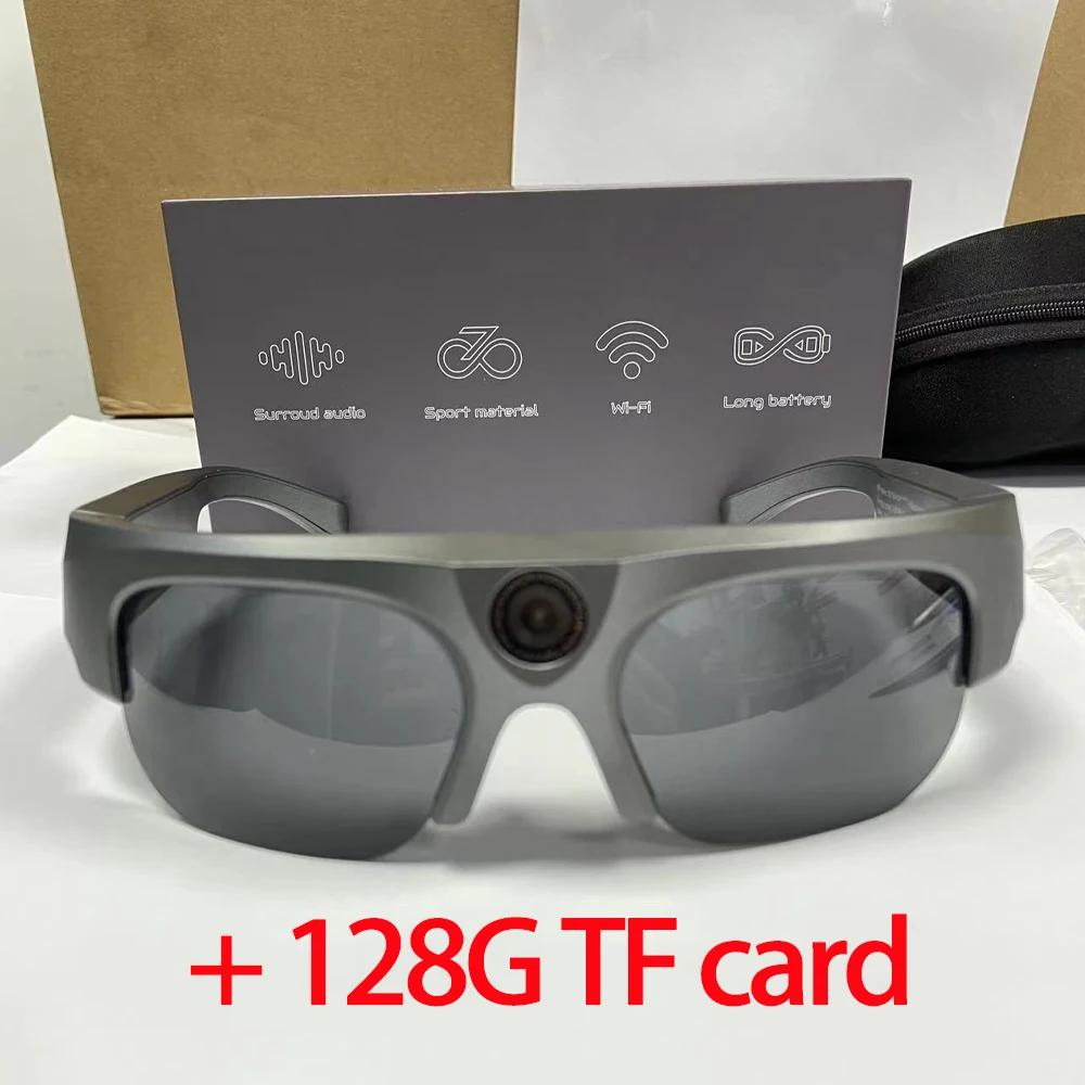 Multifunkciós Bluetooth Smart Glasses kamera, 2k fotó videó rögzítés, zene/hívás/sport/utazás/vezetés/üzleti napszemüveg