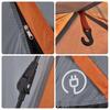 Dome Camping Tent for 3 Persons Grey and Orange Quick Release System