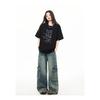 Korean Style Pure Cotton Letter Printed Short-sleeved Women's Summer Loose and Versatile Student Style Trendy Tops and Bottoming Shirts