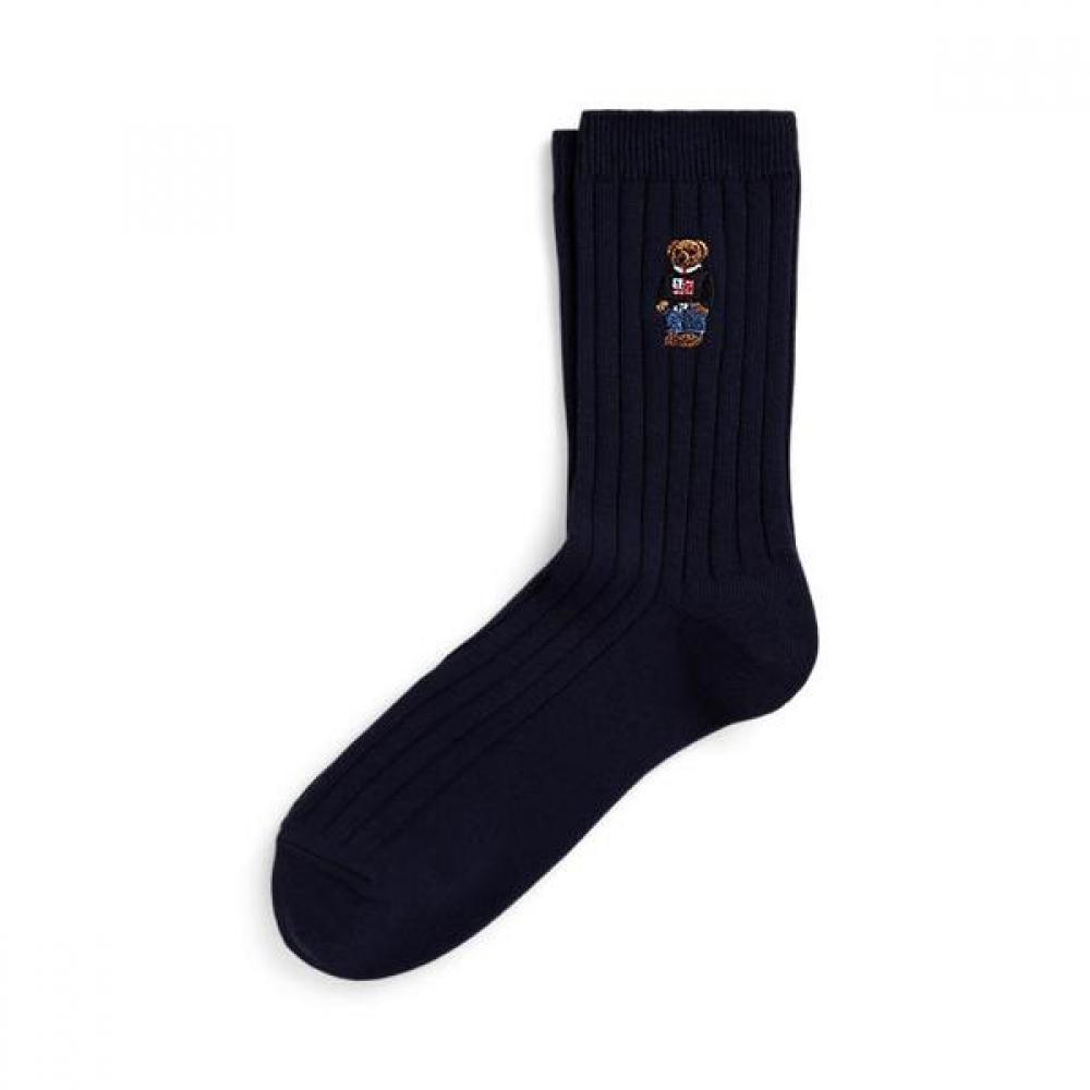 Polo Ralph Lauren Men S Polo Bear Rib Cotton Blend Crew SockS ONE