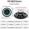 4/5/6 Inch 100W 2-Way Car HIFI Coaxial Speaker Door Audio Music Stereo Tweeter Mid-woofer Full Range Frequency Speaker Green Ama