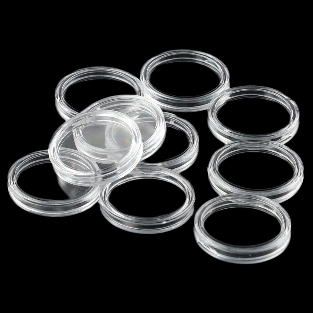Case Coin Holders Protection Collections Gifts Display 100pcs 21mm Clear
