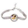 Metal Pendant Bracelets DIY Sublimation Blank Rhinestones Bracelet for Friends
