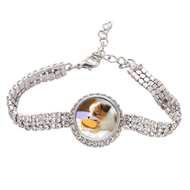 Metal Pendant Bracelets DIY Sublimation Blank Rhinestones Bracelet for Friends