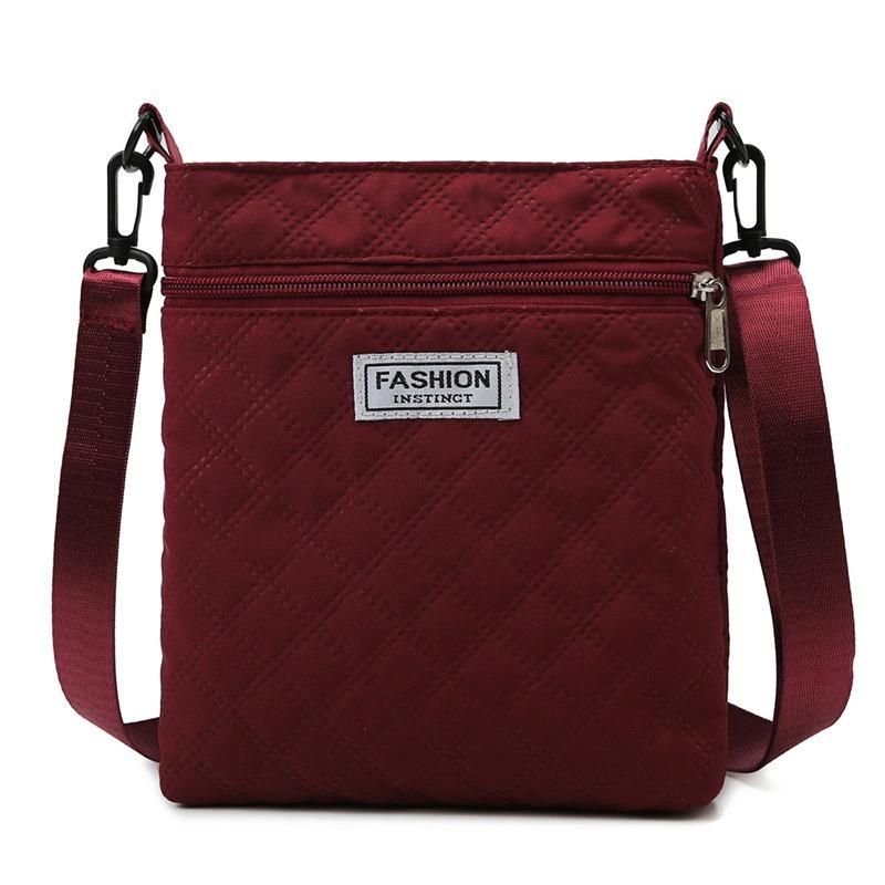 Simple Solid Color Rhombus Messenger Bag Women's New Casual Simple Shoulder Bag Light and Versatile Messenger Small Square Bag Women