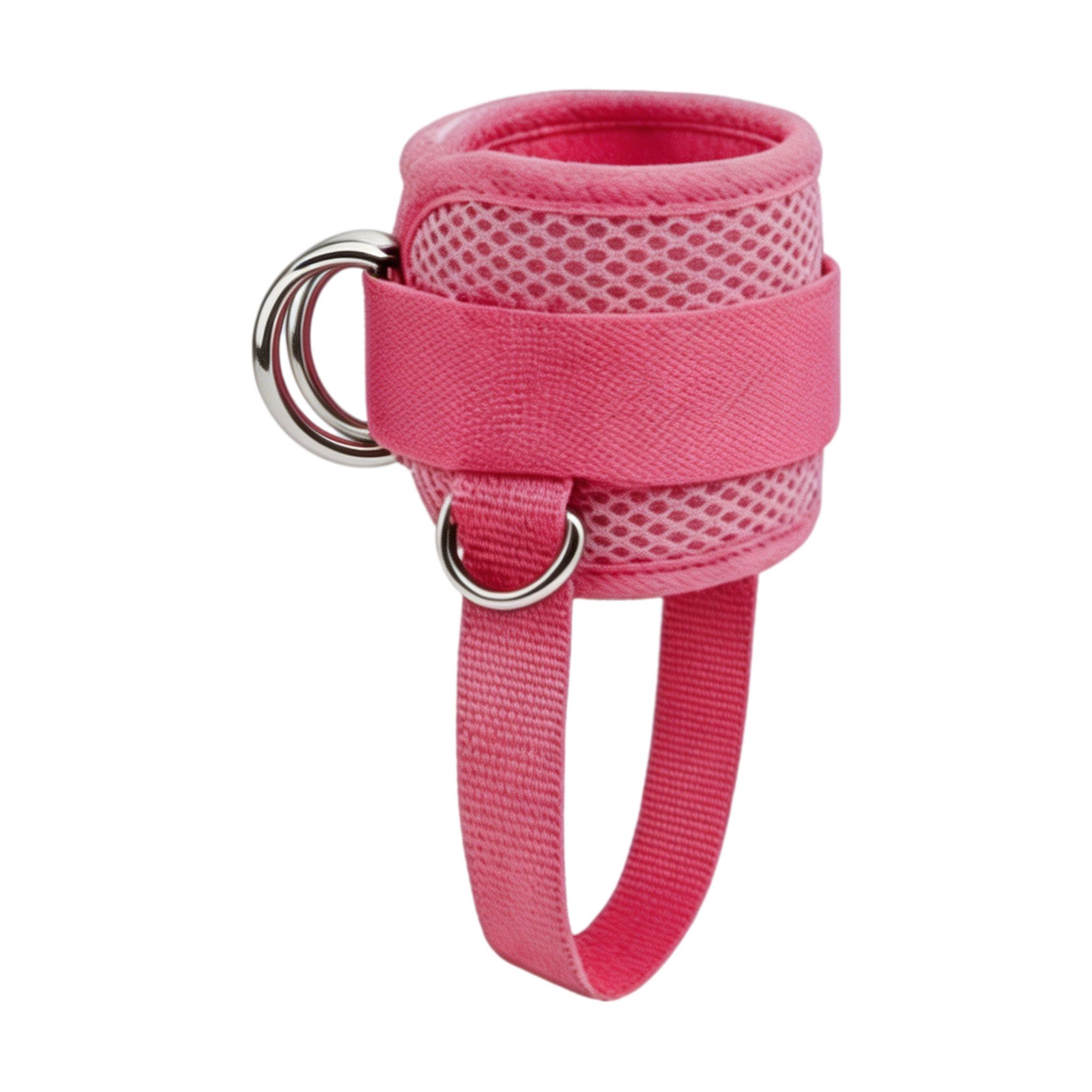 

1PC Ankle Straps for Cable Machines Padded Ankle Cuffs for Leg Exercise WorkoutsFully Adjustable and Breathable Ankle рожевий