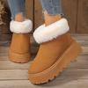 Short-sleeved Warm Snow Boots for Women, Large-sized Short Plush Thick-soled Women's Boots, Cotton Shoes